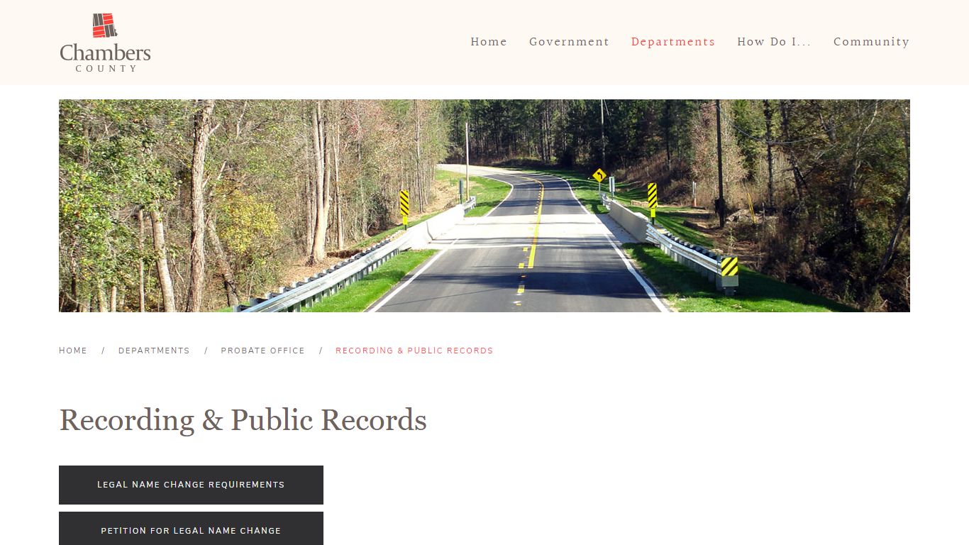 Recording & Public Records - Chambers County, Alabama